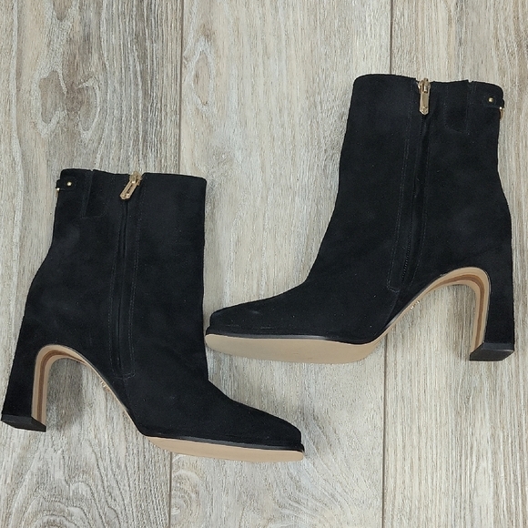 Sam Edelman Size 7 1/2 Black Suede Booties - Picture 7 of 10